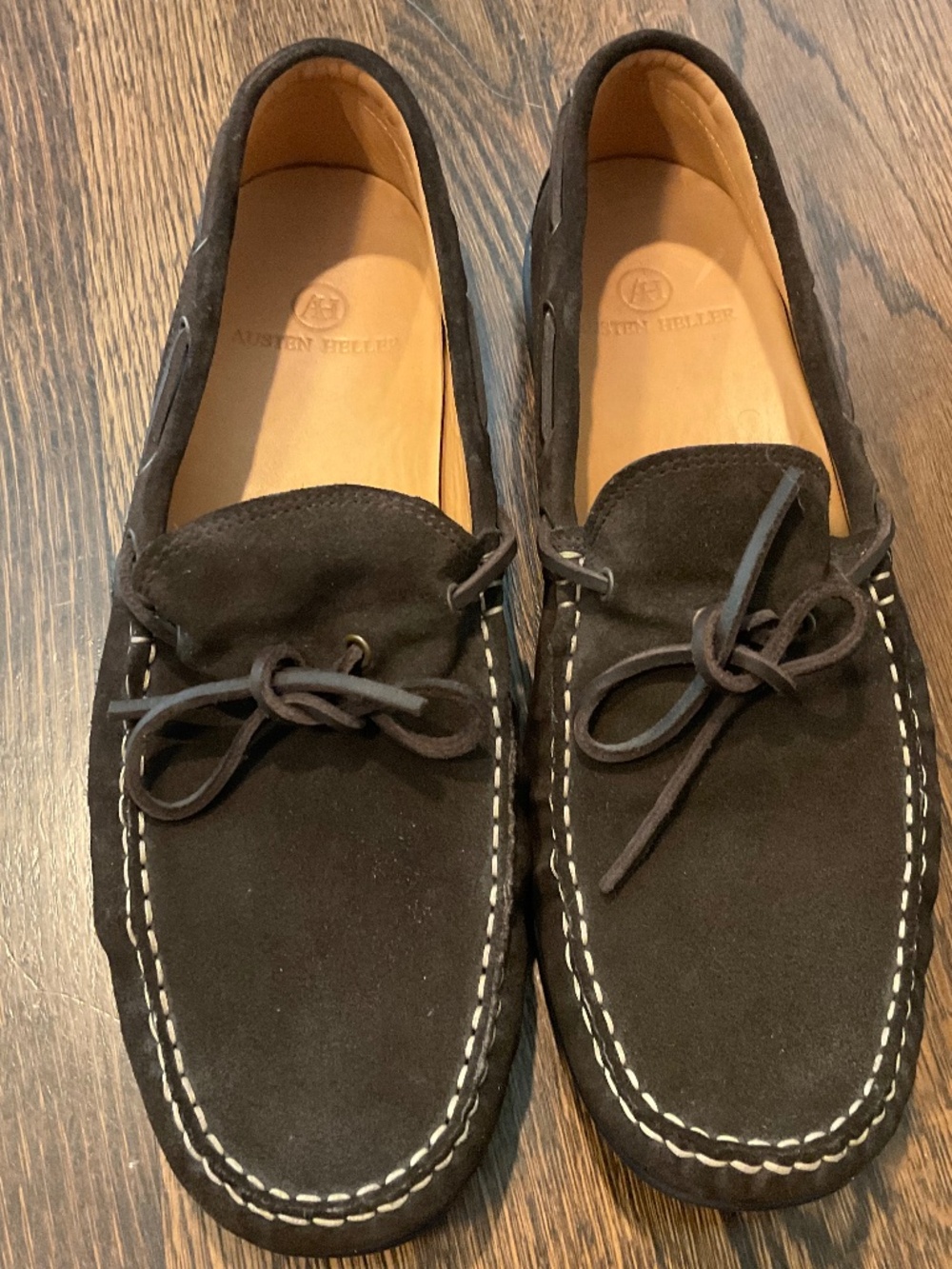 Austen Heller 8221 Mens Brown Suede Driving Moc Loafers Shoes Size 13 Portugal